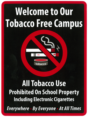 6x8 Tobacco Free Campus sticker
