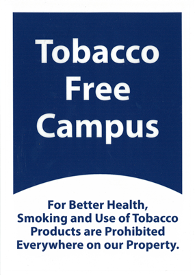 7"x10" Tobacco Free Medical Front Mount Sticker