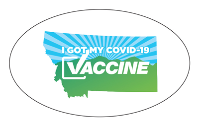 Small Oval Vaccine Sticker (roll of 100)