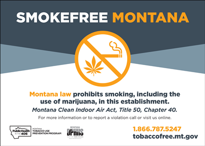 7"x5" Smokefree Back Mount Business-Sticker