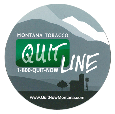 3" Quit Line Circle Stickers (pack of 50)
