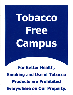 5x7 Tobacco Free Medical Back Mount Sticker